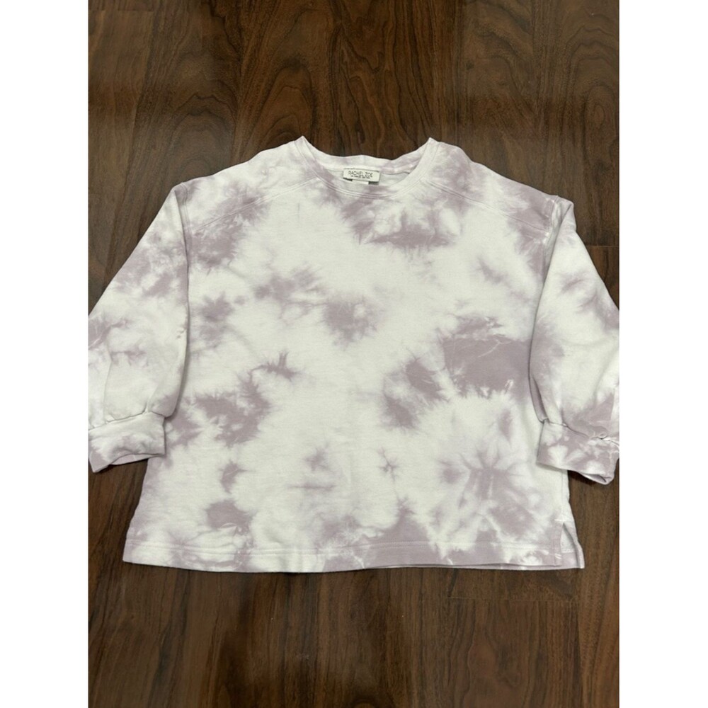 Rachel Zoe Lavender and White Tie-Dye Boxy Sweatshirt